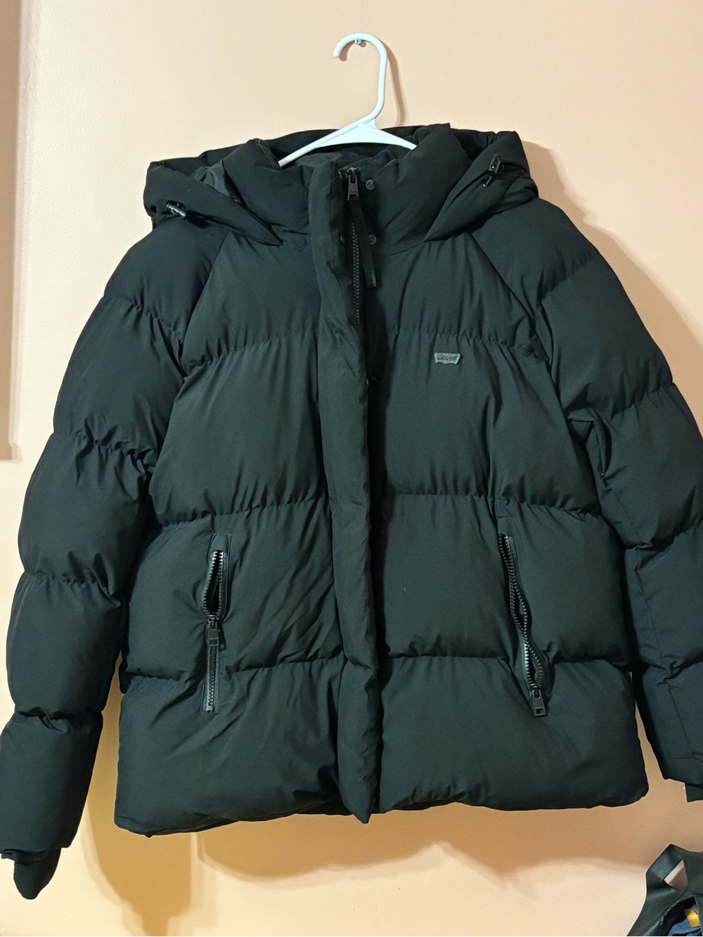 Levi's Black Jacket with Red Logo Label